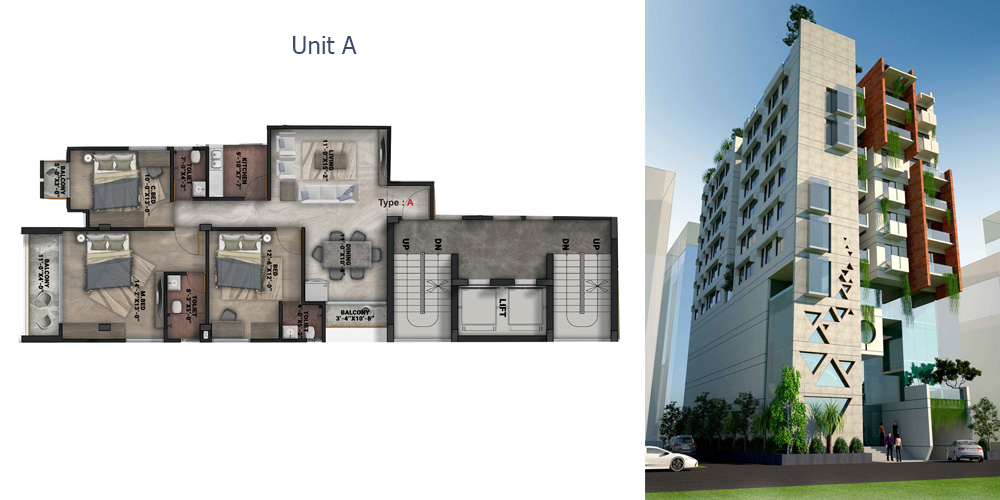 Supreme Tower 3 Bed 6th Floor Unit A 1665 SFT